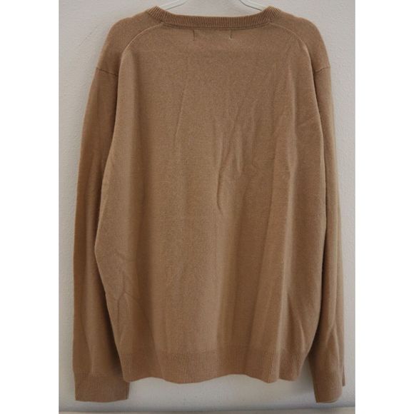 The Men's Store Bloomingdale's Sz XL Autumn Camel Brown Cashmere Sweater $198 - Picture 2 of 7